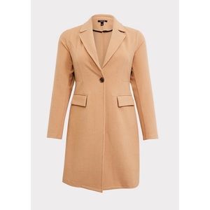 CARAMEL BRUSHED PREMIUM PONTE COAT